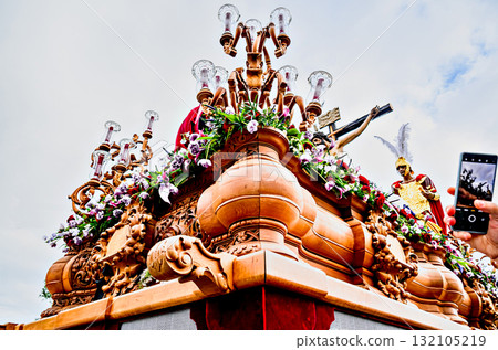 Holy Week festivities with the Brotherhood of the Third Word in Alcala de Guadaira, Seville, Andalusia 132105219