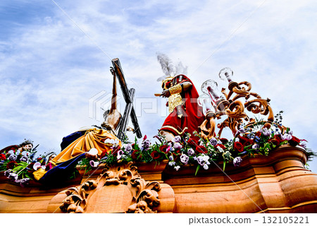 Holy Week festivities with the Brotherhood of the Third Word in Alcala de Guadaira, Seville, Andalusia 132105221