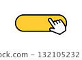 Yellow button with cursor hand isolated on white background vector design 132105232