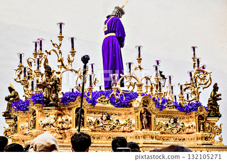 Holy Week celebrations with the procession of Jesus Cautivo in Alcala de Guadaira, Seville, Andalusia Holy Week celebrations with the procession of Jesus Cautivo in Alcala de Guadaira, Seville, Andalusia 132105271