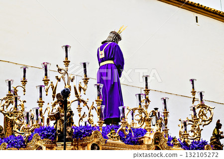 Holy Week celebrations with the procession of Jesus Cautivo in Alcala de Guadaira, Seville, Andalusia 132105272