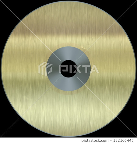 Yellow wooden CD disk texture illustration. Grunge filter. Yellow wooden CD disk texture illustration. Grunge filter. 132105445