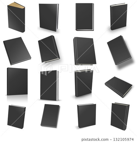 Abstract closed black book diary blank cover Abstract closed black book diary blank cover 132105974