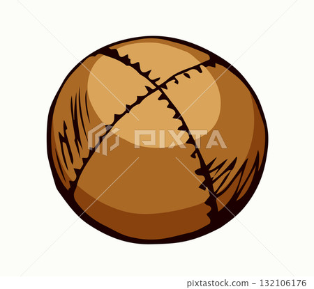 Vector drawing. Jewish clothing yarmulke 132106176