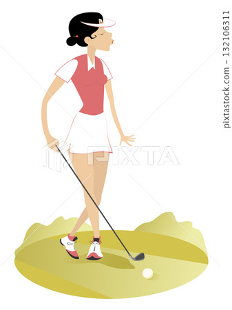 golf, golfer, vector 132106311