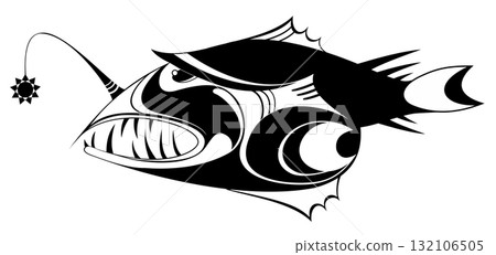 fish, silhouette, vector 132106505
