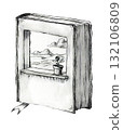 Old book with a window 132106809