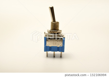 Small electric switches. Electric toggle switch. Blue switches. 132106994