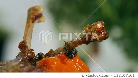 Close up Duck Meat Steak Cooked Details of Cooking. Close up Duck Meat Steak Cooked Details of Cooking. 132107161