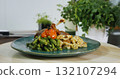 Appetizing Duck Meal Close Up, Gourmet Meal 132107294