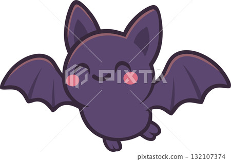 Cute Cartoon Bat Clipart 132107374