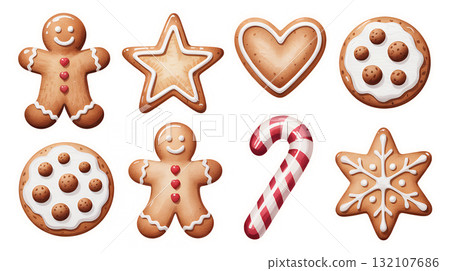 薑餅聖誕餅乾系列 薑餅聖誕餅乾系列 132107686