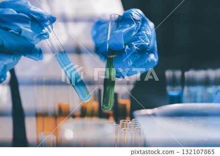 Researchers working in the clinical laboratory Researchers working in the clinical laboratory 132107865