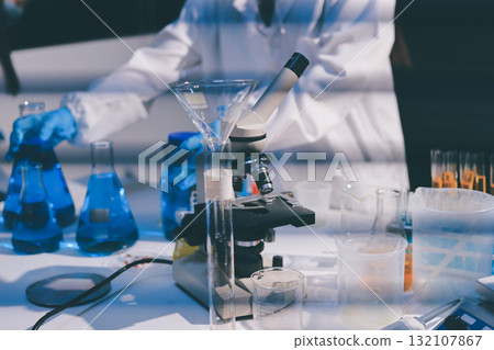 Researchers working in the clinical laboratory Researchers working in the clinical laboratory 132107867