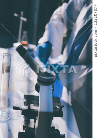 Researchers working in the clinical laboratory 132107877