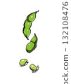 毛豆插畫顏色 132108476