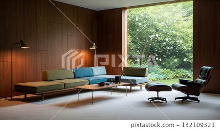 Mid Century Modern Living Room Interior Design Mid Century Modern Living Room Interior Design 132109321