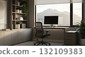 Modern Home Office With Mountain View 132109383