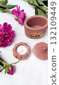 Handmade Flower Scented Candle with Lid 132109449