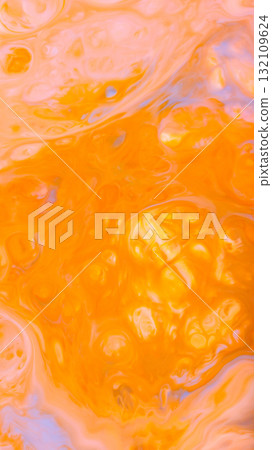 Colorful Abstract Liquid Flow with Vibrant Peach and Orange Hues 132109624