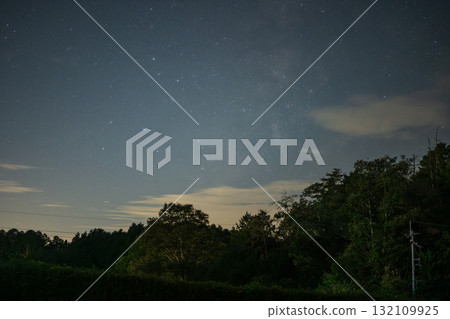 A beautiful starry sky seen in a park in Takahashi City, Okayama Prefecture, Japan A beautiful starry sky seen in a park in Takahashi City, Okayama Prefecture, Japan 132109925