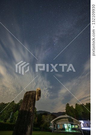 A beautiful starry sky seen in a park in Takahashi City, Okayama Prefecture, Japan A beautiful starry sky seen in a park in Takahashi City, Okayama Prefecture, Japan 132109930