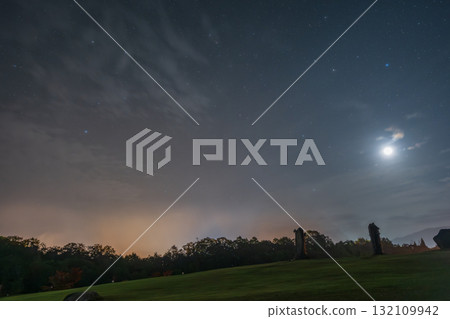 日本岡山縣高梁市公園裡的美麗星空 132109942