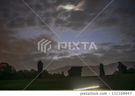 A beautiful starry sky seen in a park in Takahashi City, Okayama Prefecture, Japan A beautiful starry sky seen in a park in Takahashi City, Okayama Prefecture, Japan 132109947