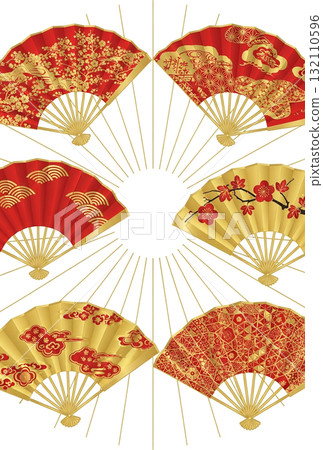 [明信片] 適合慶祝的美麗金色和紅色背景 132110596