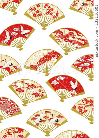 [明信片用] 金色和紅色的日式慶祝背景 132110603