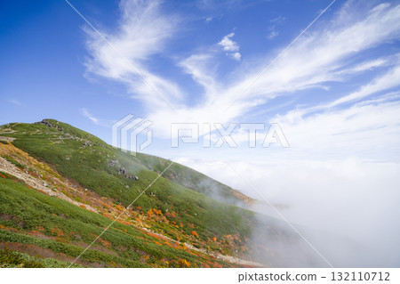 霧氣籠罩下的乘鞍迴聲線秋葉（2025年） 132110712