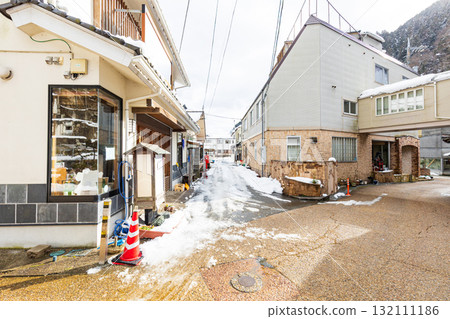 Yubara Onsen town dressed in winter clothes Yubara Onsen town dressed in winter clothes 132111186