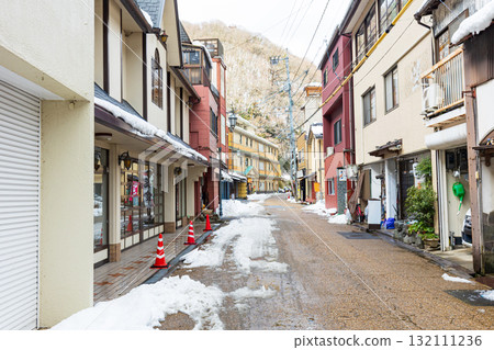 Yubara Onsen town dressed in winter clothes Yubara Onsen town dressed in winter clothes 132111236