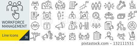 勞動管理圖示集 132111531