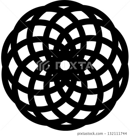 Circle overlay segments bold line for Infographic, data, business 132111744