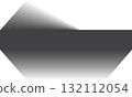 Rectangle shadow. Falling gray shades from object overlay blackout 132112054