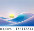 大海、海浪和日出的插圖 132112233