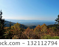 從十勝岳溫泉眺望富良野市，背景是晴朗的秋日天空 132112794