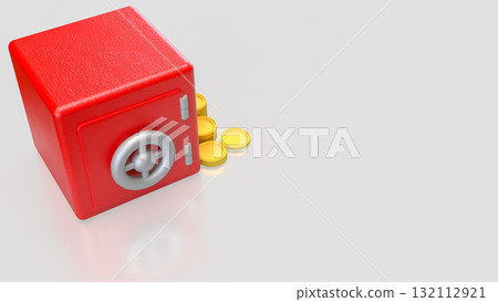 The Safe deposit box for Earn or Business concept 3d Rendering. The Safe deposit box for Earn or Business concept 3d Rendering. 132112921