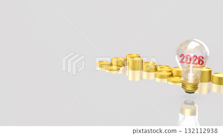 The 2026 in light bulb for Business concept 3d Rendering. The 2026 in light bulb for Business concept 3d Rendering. 132112938