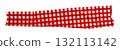 red patterned sticker paper tape isolated on transparent background 132113142