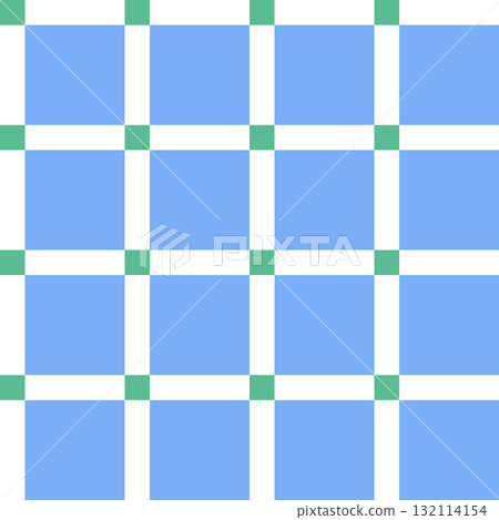 Blue windowpane check seamless pattern with mint accents. Vector background. Blue windowpane check seamless pattern with mint accents. Vector background. 132114154