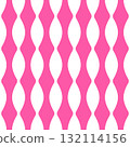 Seamless pink wavy stripe pattern. Vector geometric background. 132114156