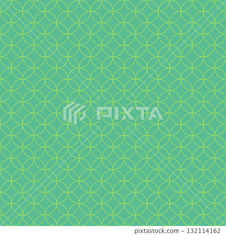 Overlapping circles lattice seamless pattern on teal. Vector background. Overlapping circles lattice seamless pattern on teal. Vector background. 132114162