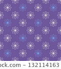 Daisy outline floral seamless pattern on purple. Vector background. 132114163