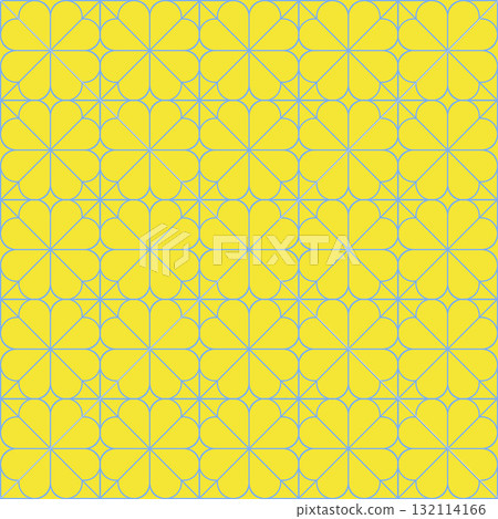 Yellow clover tile seamless pattern. Vector background. 132114166
