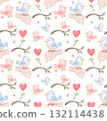 world kindness day watercolor pattern of kindness and peace 132114438
