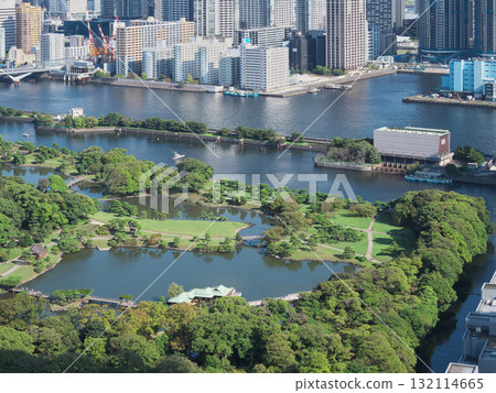 View of Hamarikyu, Sumida River, and Kachidoki from Hamamatsucho 1-chome. Cityscape (September 2025) 132114665