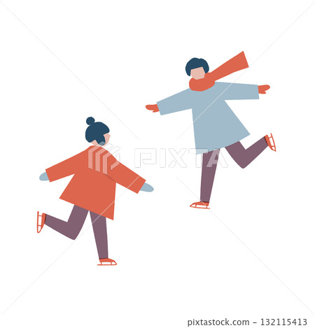 Children skating 132115413