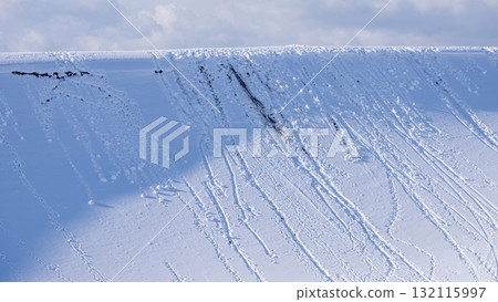 鳥取沙丘的雪景 132115997
